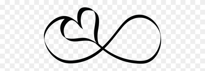 480x231 Infinity Heart Png Png Image - Heart PNG Black