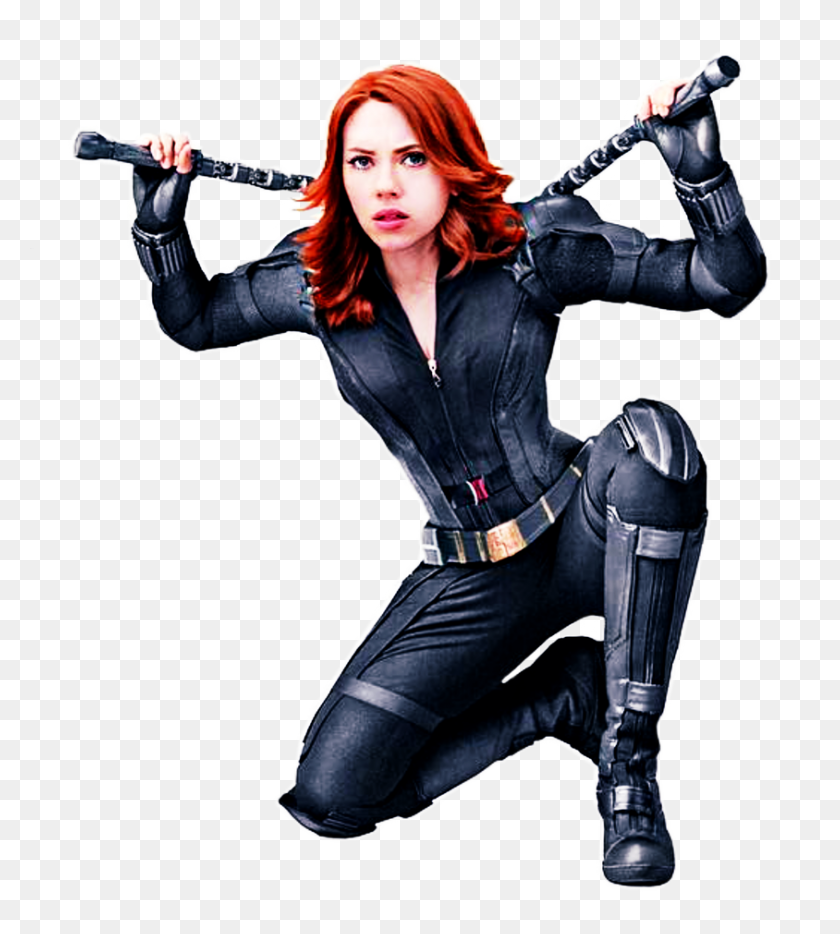 844x946 Infinity War Black Widow Redhead And Without Vest - Black Widow PNG