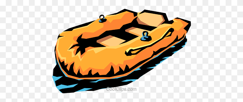 480x292 Inflatable Rafts Royalty Free Vector Clip Art Illustration - Raft Clipart