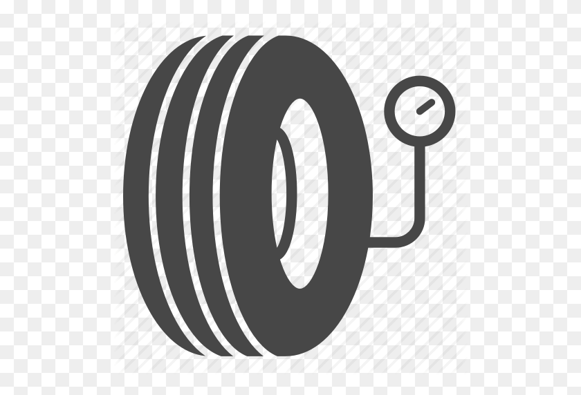512x512 Inflation, Pressure, Tire, Tyre, Wheel Icon - Tire Tracks PNG