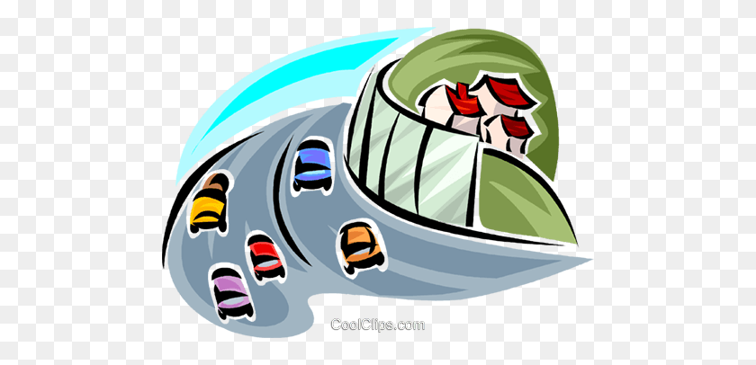 480x346 Infrastructure Roads And Highways Royalty Free Vector Clip Art - Highway Clipart