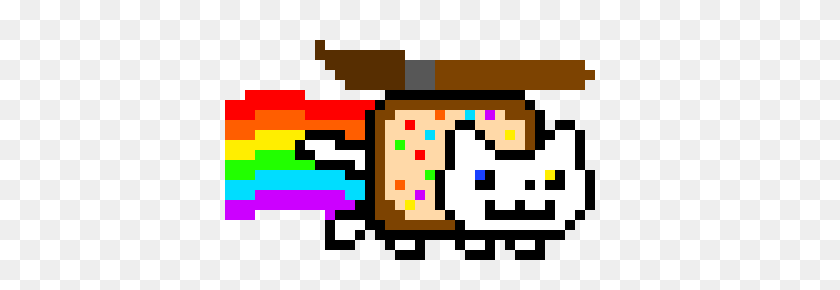 390x230 Ink Sans Nyan Cat Pixel Art Maker - Nyan Cat Png