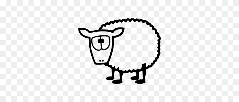 300x300 Innocent Sheep Lamb Sticker - Innocent Clipart