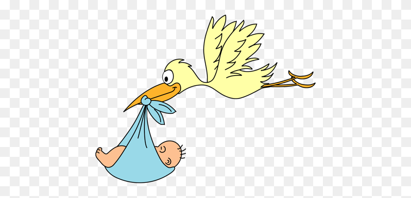 450x344 Inspirational Baby Free Clipart Cigüeña Gratis Entrega De Nuevo Bebé Clip - Free Stork Clipart