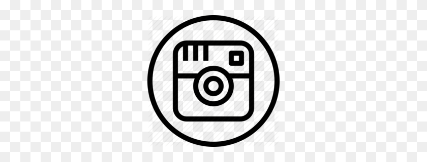 260x260 Instagram Camera Clipart - Black Instagram Logo PNG