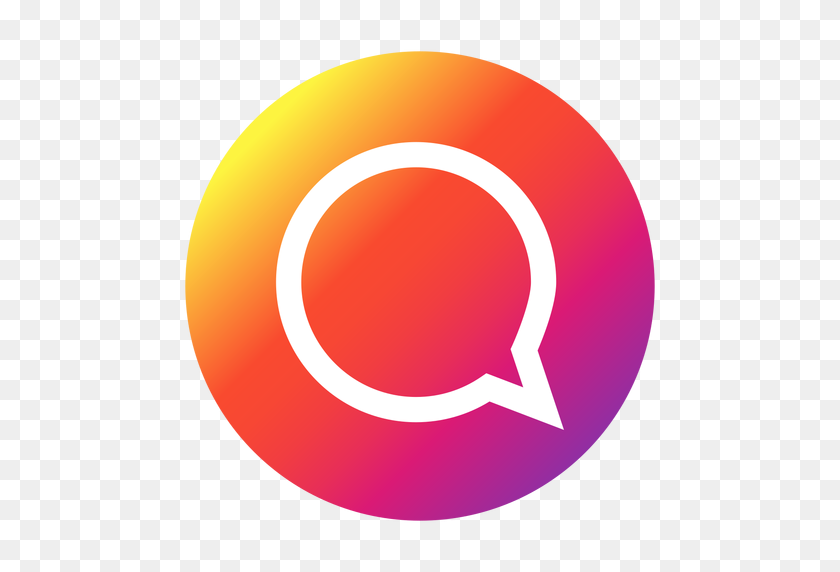 512x512 Instagram Chat Bubble Button - Subscribe Button Transparent PNG