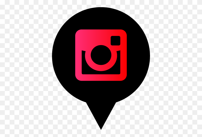 512x512 Instagram Бесплатно Черный Красный Социальные Сети Pn Разработан - Логотип Instagram Png Черный