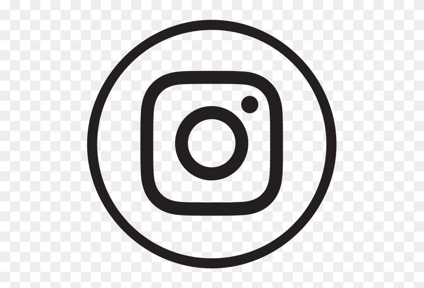 512x512 Instagram, Instagram New Design, Liner, Round, Social Media Icon - White Social Media Icons PNG