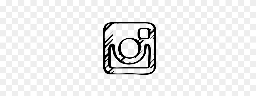 256x256 Instagram Logo, Icon, Instagram Gif, Transparent Png - Black And White Instagram Logo PNG