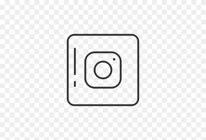 Instagram Logo Name Social Media Icon Black And White