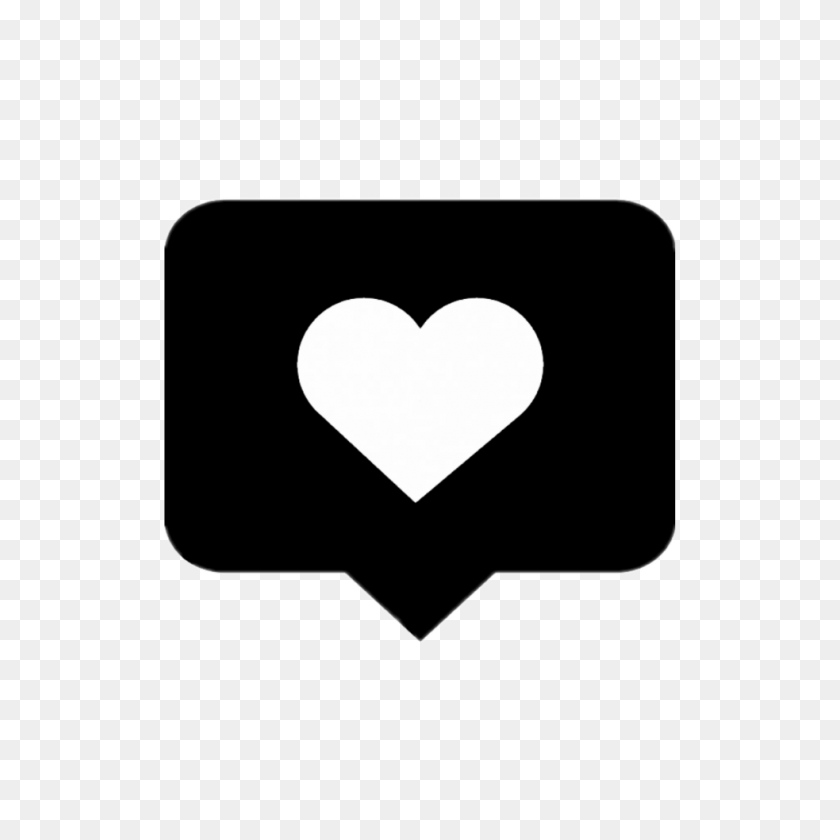 983x983 Instagram Love Heart Like Black Png Box Remix - Как Png