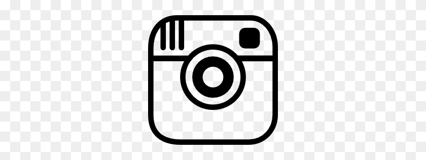 256x256 Logotipo De La Cámara De Fotos De Instagram Contorno De Iconos Vectoriales Libres Diseñados - Logotipo De Facebook Y De Instagram Png