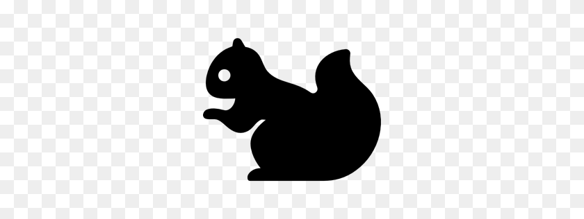 256x256 Interface And Web, Animals, Side View, Shape, Squirrel, Squirrels - Squirrel Black And White Clipart