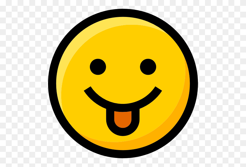 512x512 Interface, Faces, Smileys, Emoji, Feelings, Ideogram, Tongue - Smiley Emoji PNG