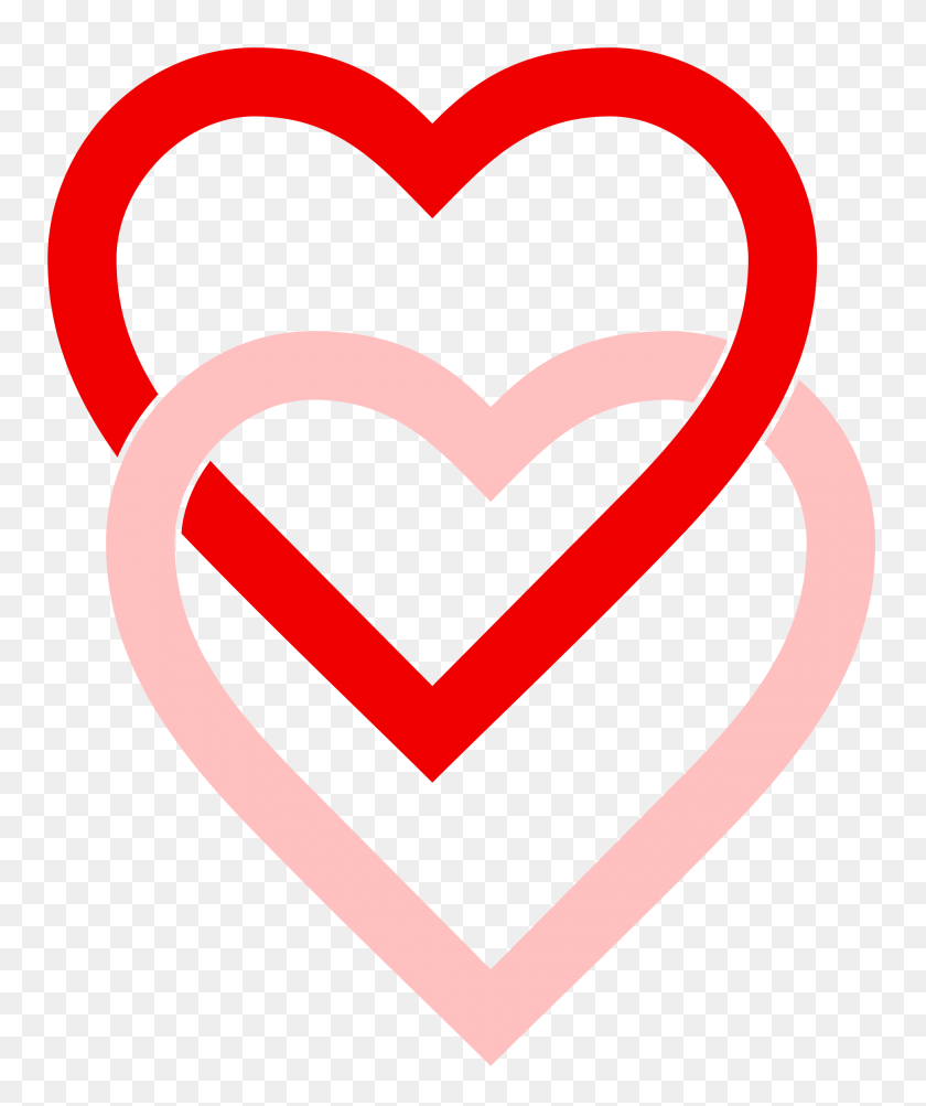 2000x2419 Чересстрочные Любовные Сердца - Сердце Любви Png