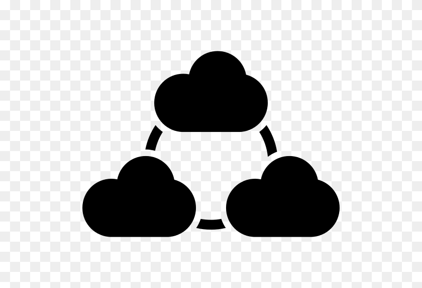 512x512 Interlinked Clouds Png Icon - Cartoon Clouds PNG
