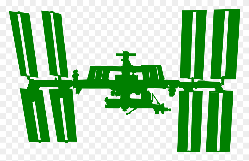 2000x1236 International Space Station Silhouette - Space Station PNG