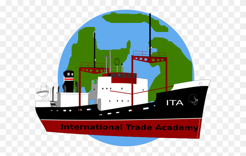 600x472 International Trade Boat And Earth Clip Art - International Clipart