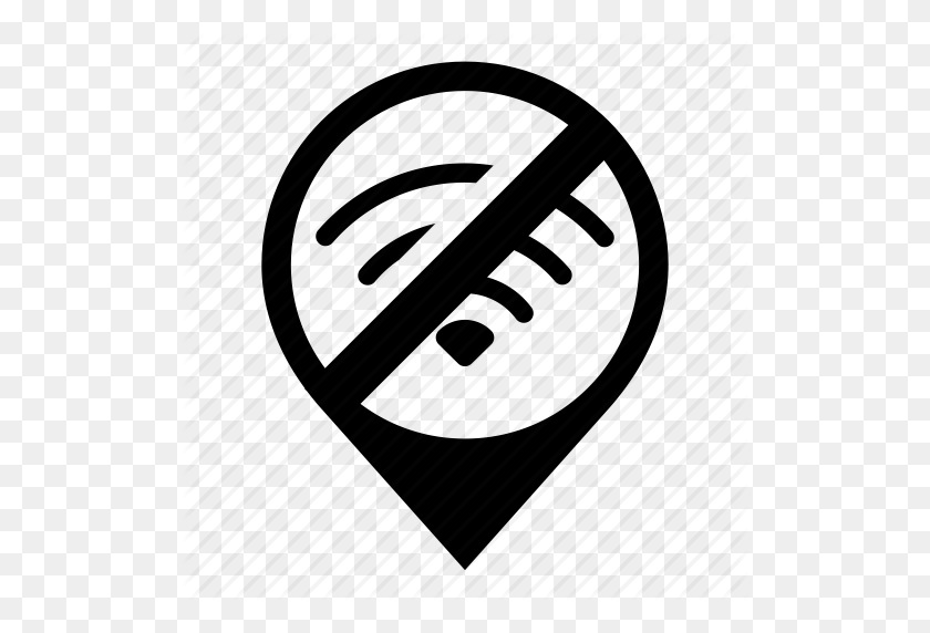 Internet, Map Marker, No Access, No Internet, No Wifi, Offline - Offline PNG