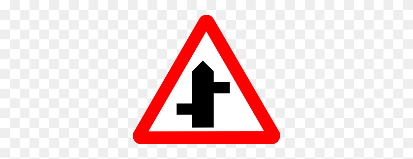300x263 Intersecting Road Sign Clip Art - Intersection Clipart