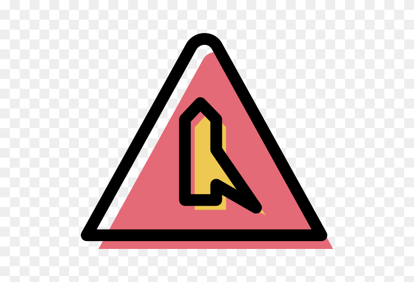 512x512 Intersection, Traffic Sign, Warning, Signs, Danger, Triangle - Alert PNG