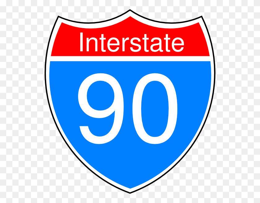 552x596 Interstate Sign Clip Art - Interstate Clipart