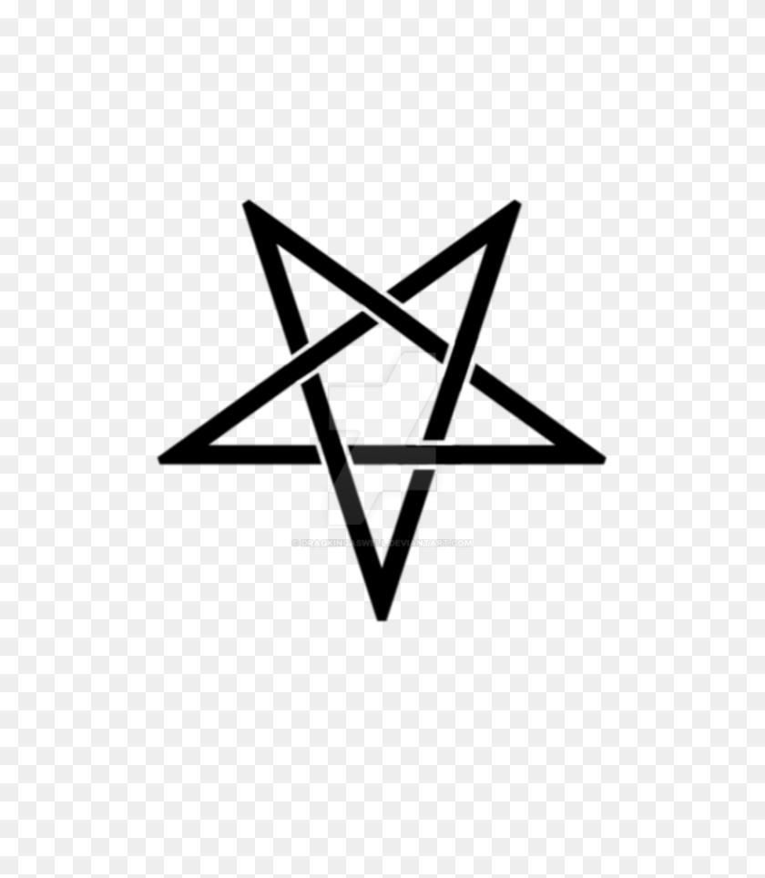 830x962 Interwoven Inverted Pentagram - Pentagram PNG