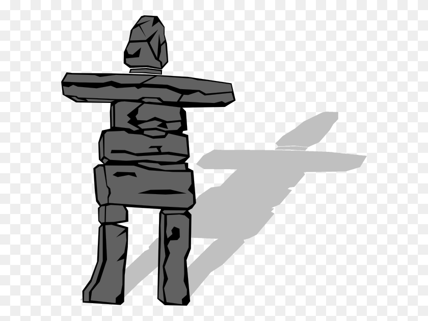 600x570 Inuit Inukshuk Clip Art Free Vector - Dagger Clipart