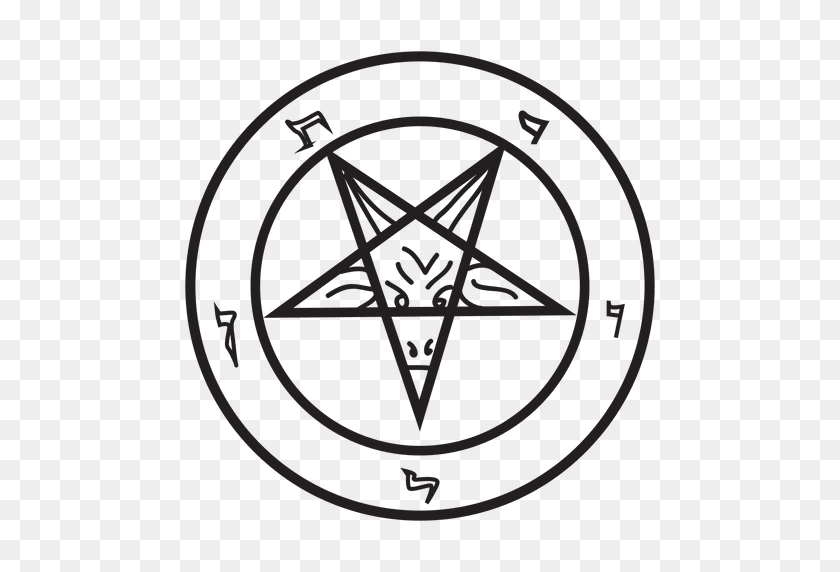 512x512 Pentagrama Invertido Demonio - Pentagrama Png