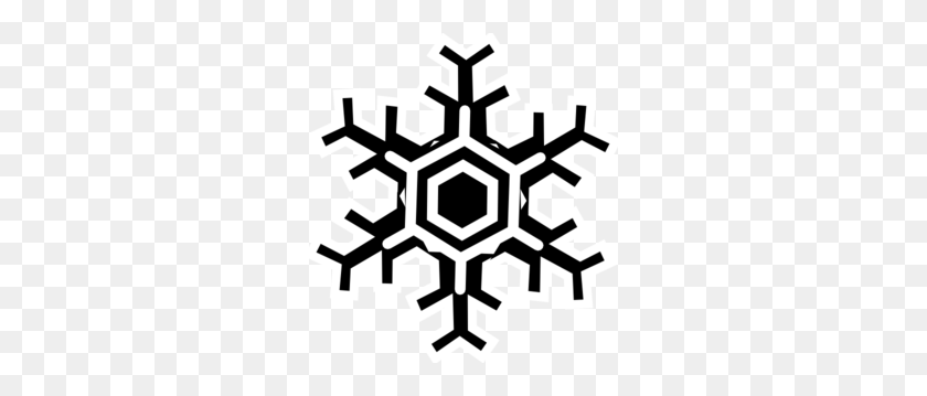 285x299 Inverted Snowflake Clip Art - Snowflake Black And White Clipart