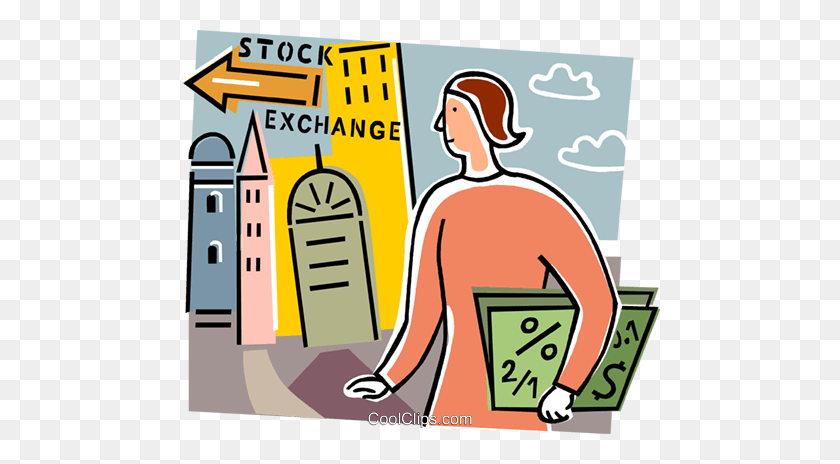 480x404 Investment And Stock Market Royalty Free Vector Clip Art - Exchange Clipart
