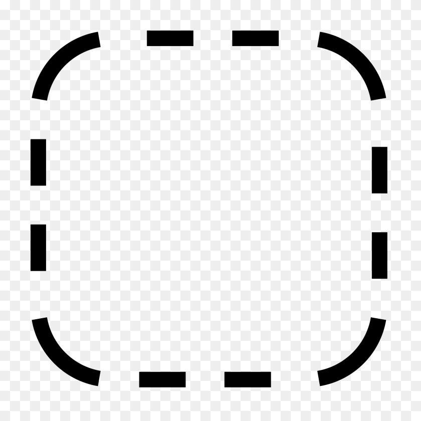 1600x1600 Ios Application Placeholder Icon - Dotted Lines PNG