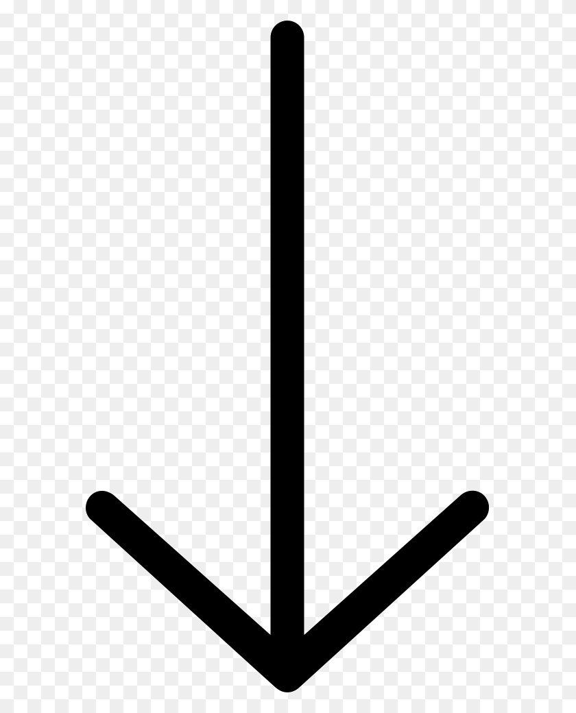 589x980 Ios Arrow Thin Down Png Icon Free Download - Thin Arrow PNG