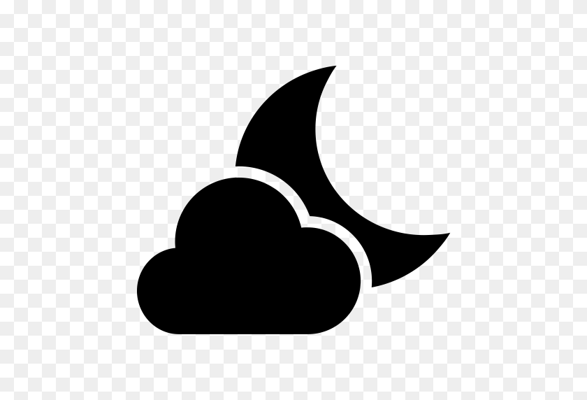512x512 Ios Noche Nublada, Cielo, Icono De Nube Con Formato Png Y Vector - Cielo Nocturno Png