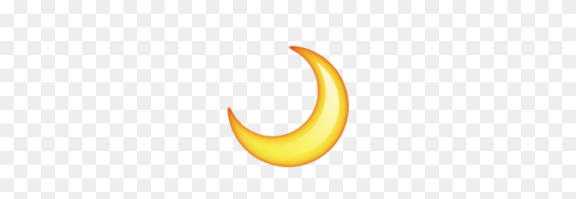 220x230 Ios Emoji Crescent Moon - Moon Emoji PNG