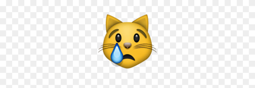 220x230 Ios Emoji Crying Cat Face - Crying Emoji PNG