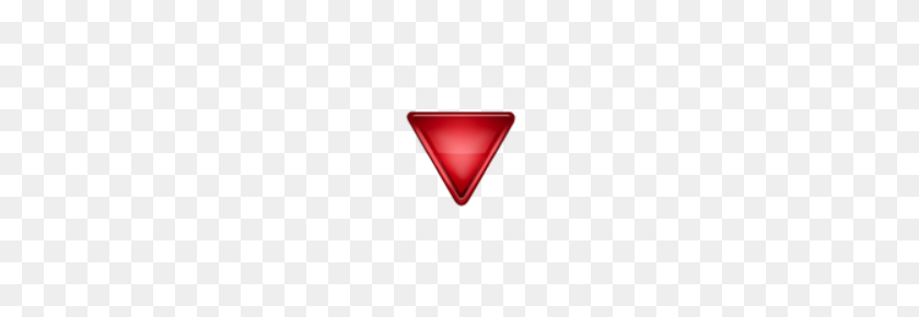 220x230 Иос Смайлики Вниз Указывая Красный Треугольник - Красный Треугольник Png