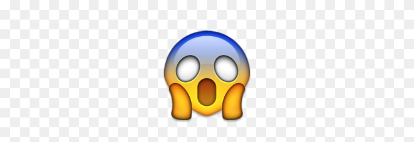 220x230 Ios Emoji Face Screaming In Fear - Screaming PNG
