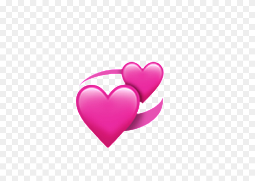 1024x707 Ios Emoji Iphone Ios Heart Hearts Spin Edit Stic - Сердце Emoji Clipart