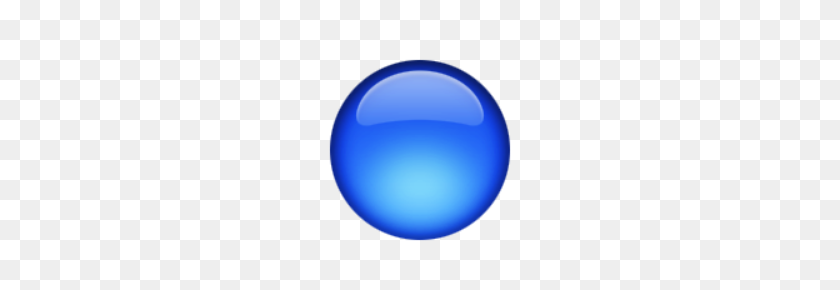 220x230 Ios Emoji Large Blue Circle - Blue Dot PNG