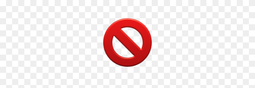 220x230 Ios Emoji Señal De Prohibición De Entrada - No Emoji Png