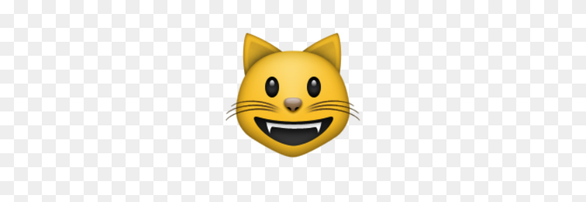 220x230 Ios Emoji Cara De Gato Sonriente Con La Boca Abierta - Gato Emoji Png