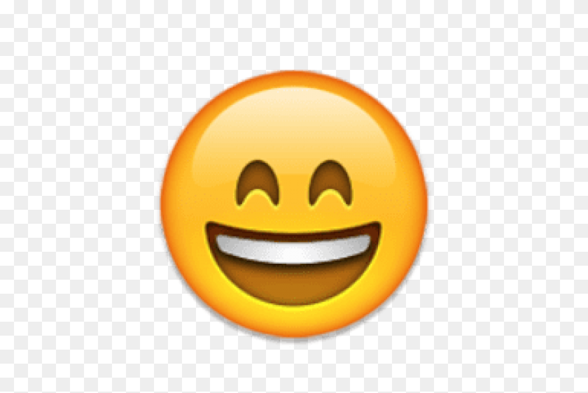 480x502 Ios Emoji Cara Sonriente Con La Boca Abierta Y Los Ojos Sonrientes Png - Smiley Emoji Png