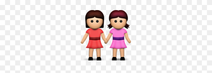 220x230 Ios Emoji Dos Mujeres Tomados De La Mano - Tomados De La Mano Png