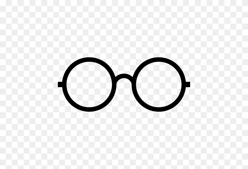 512x512 Contorno De Gafas Ios, Gafas, Icono De Harry Con Png Y Vector - Gafas De Harry Potter Png