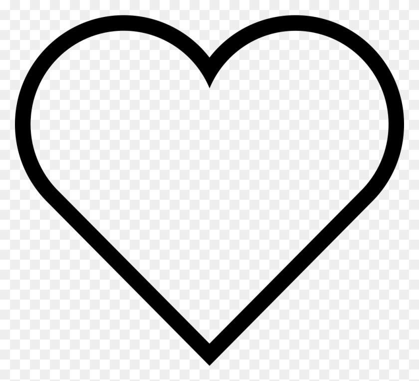 980x884 Ios Heart Outline Png Icon Free Download - Heart Outline PNG