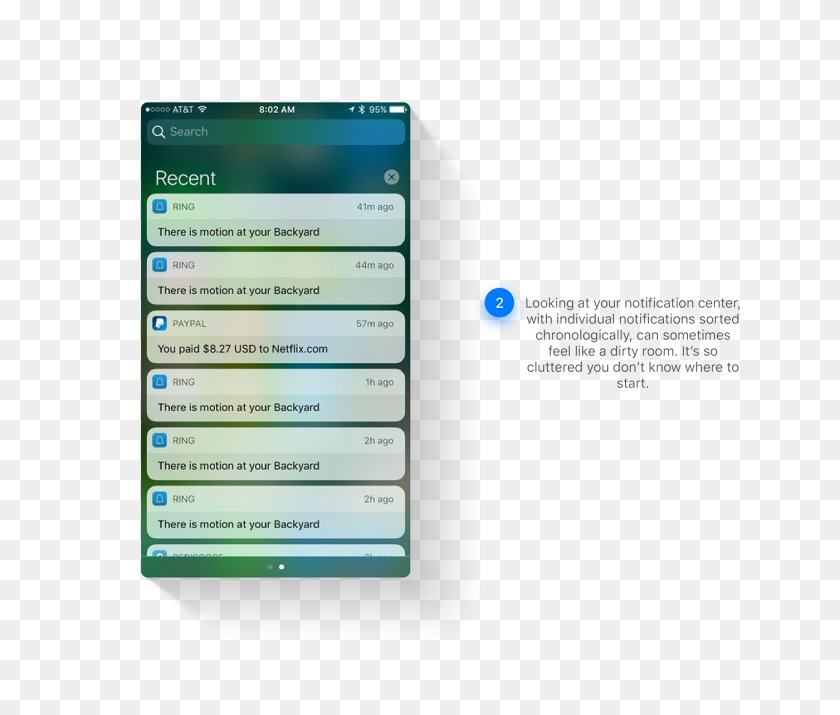 1400x1176 Ios Notification Redesign Concept On Behance - Iphone Status Bar PNG