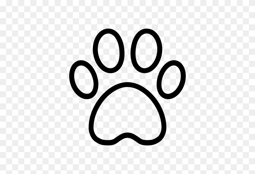 512x512 Ios Paw Outline Icon With Png And Vector Format For Free Unlimited - Paw Png