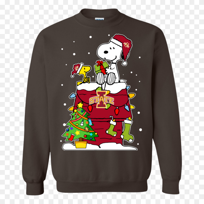 1155x1155 Iowa State Cyclones Ugly Christmas Sweaters Snoopy Woodstock - Ugly Christmas Sweater PNG