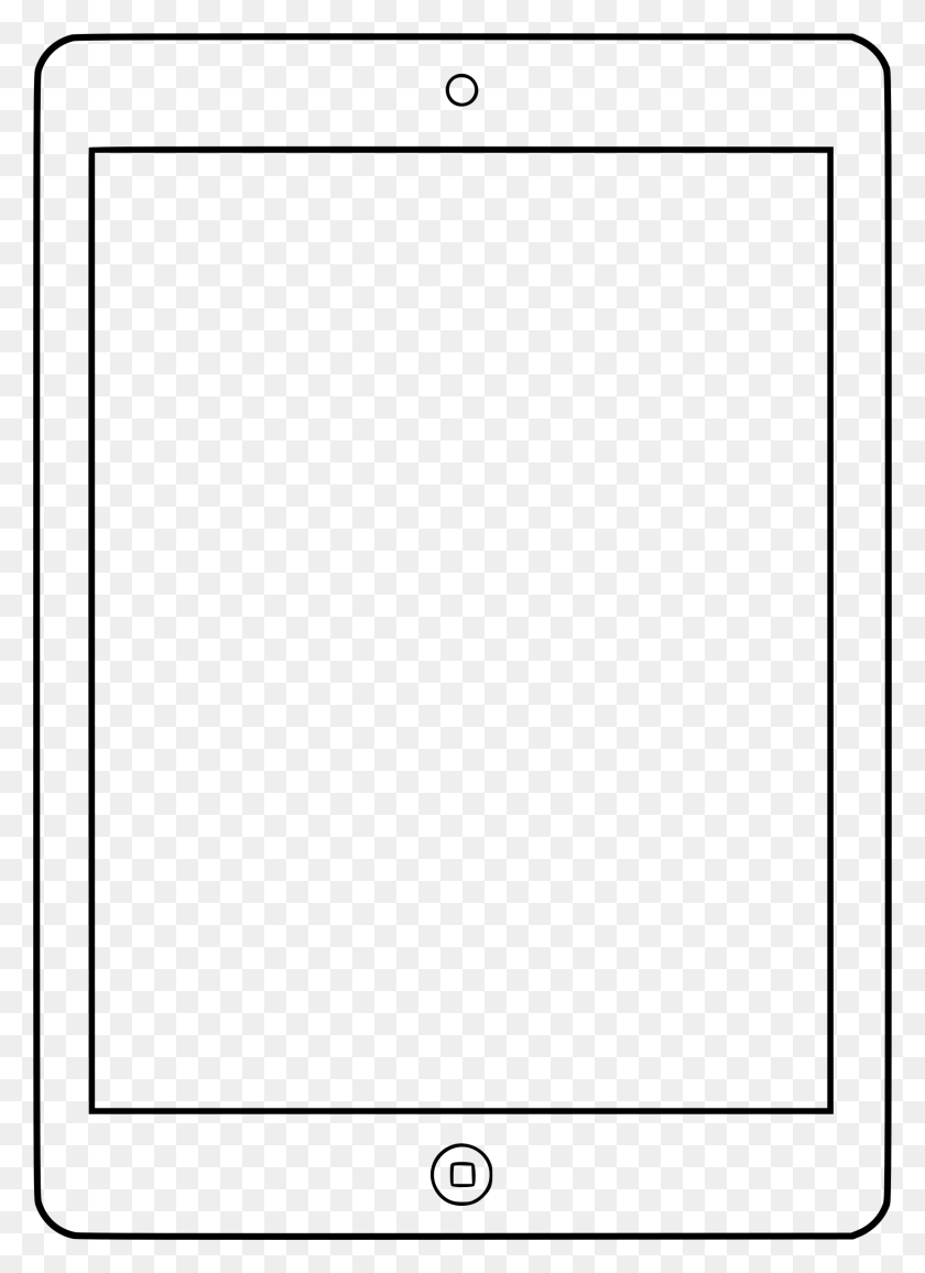 1707x2400 Ipad Clipart Black And White - Rectangle Clipart Black And White